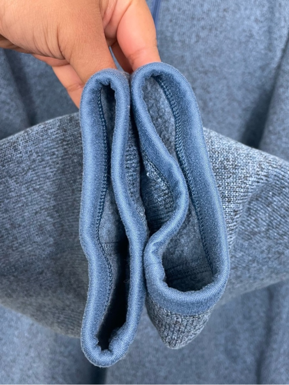 Patagonia Men’s Better Sweater 1/4 Half Zip Pullover Aquatic Blue Sz 3XL - Picture 4 of 10
